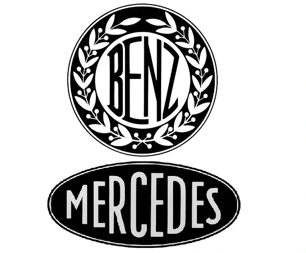 Benz and Mercedes old logos.